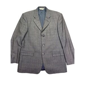 Pronto Uomo Wool Silk Blazer‎ Sport Coat Plaid Check Made in Italy 42 3 Button